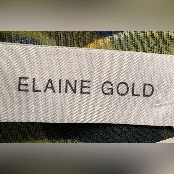 NWT Elaine Gold Elegant Abstract Geometric Multicolor Scarf - Picture 2 of 6